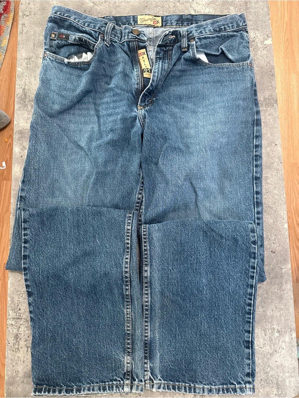 Wrangler 20X Men’s 34x36 Style 01 Competition Blue Jeans Western Cowboy Rodeo